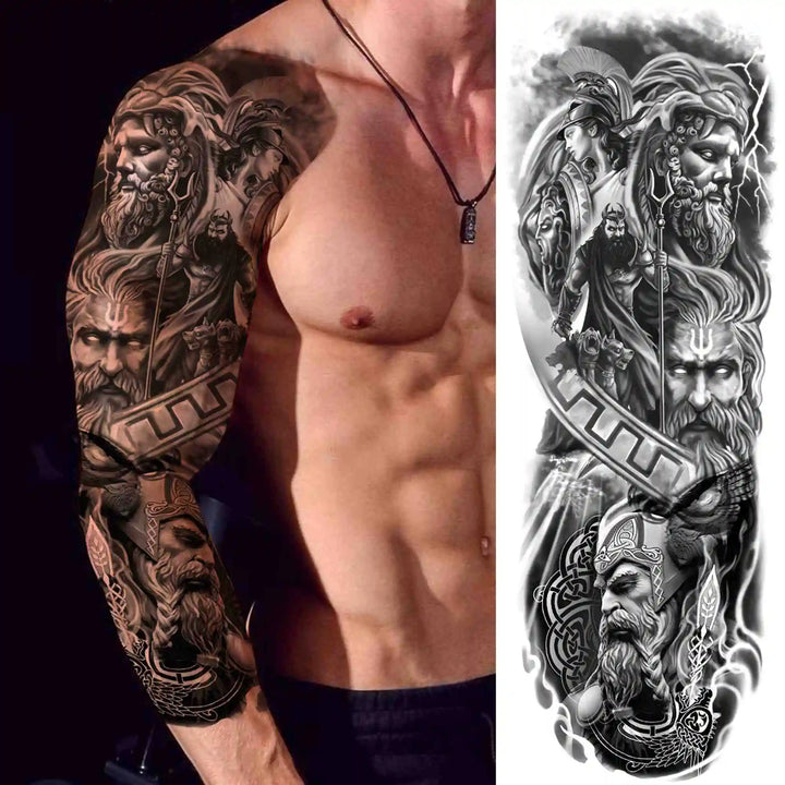 Full Arm Temporary Tattoos Sleeve For Men & Women